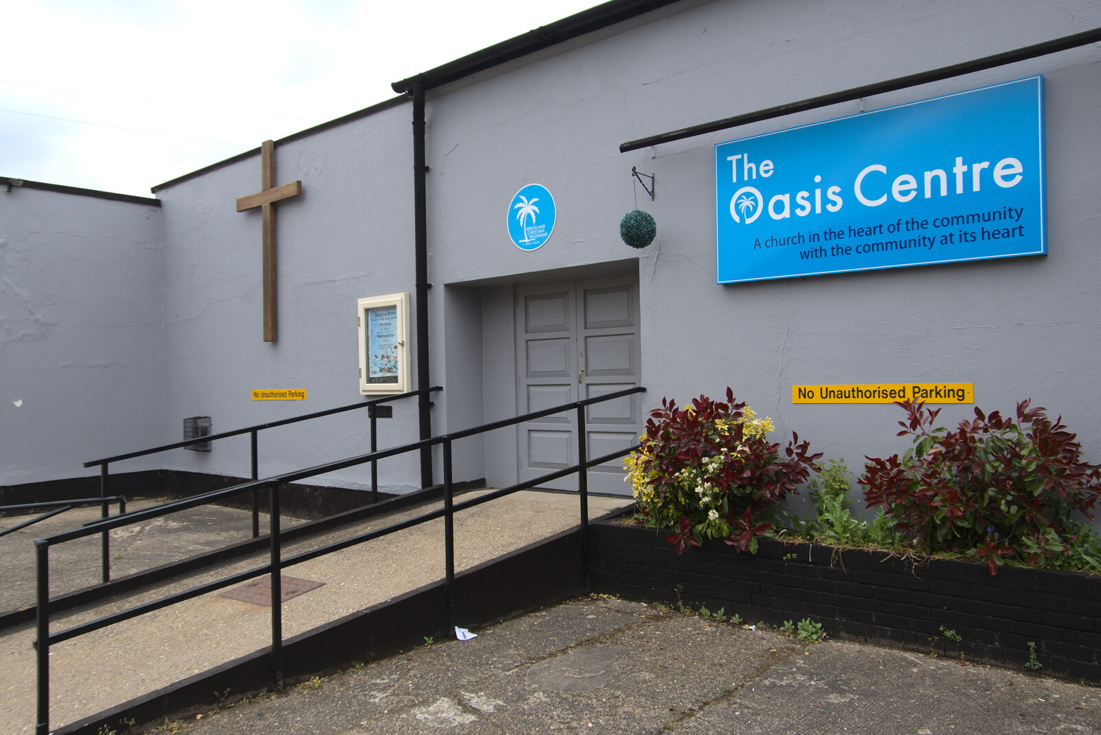 The very grey Oasis Centre in Swaffham from A Vaccination Afternoon, Swaffham, Norfolk - 9th May 2021