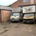A pair of very derelict vans, A Vaccination Afternoon, Swaffham, Norfolk - 9th May 2021