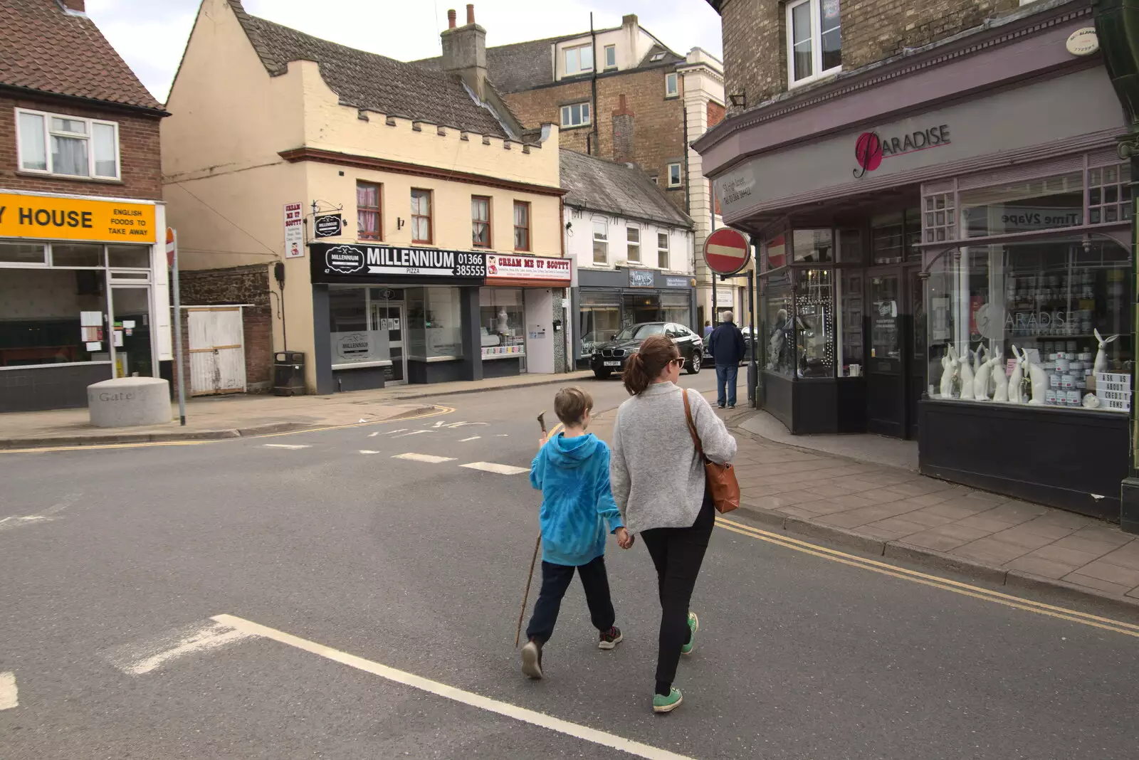 Harry and Isobel in Downham Market, from A Vaccination Afternoon, Swaffham, Norfolk - 9th May 2021