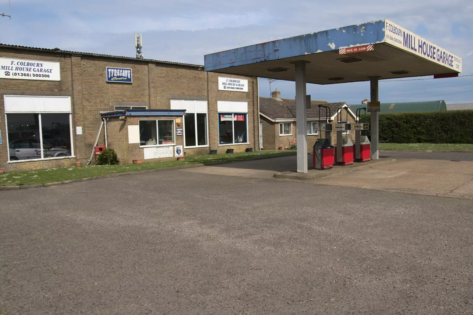 Mill House Garage, from A Vaccination Afternoon, Swaffham, Norfolk - 9th May 2021