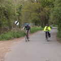Phil and Isobel ride up, The BSCC at the King's Head, Brockdish, Norfolk - 13th May 2021