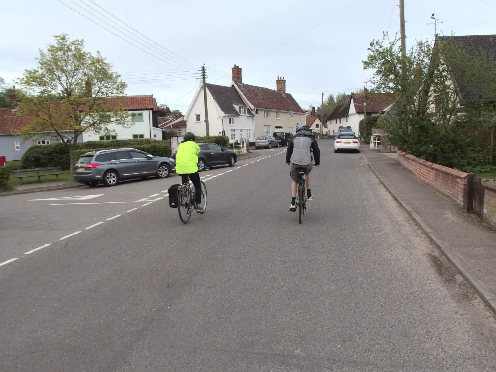 Riding through Brockdish, from The BSCC at the King's Head, Brockdish, Norfolk - 13th May 2021