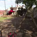 Fred on the Oaksmere swings, The BSCC at the Ampersand Tap, Sawmills Road, Diss, Norfolk - 20th May 2021