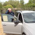 Hamish leans on his car, Garden Centres, and Hamish Visits, Brome, Suffolk - 28th May 2021