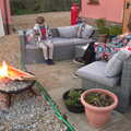 Harry controls fire with his willpower, Garden Centres, and Hamish Visits, Brome, Suffolk - 28th May 2021