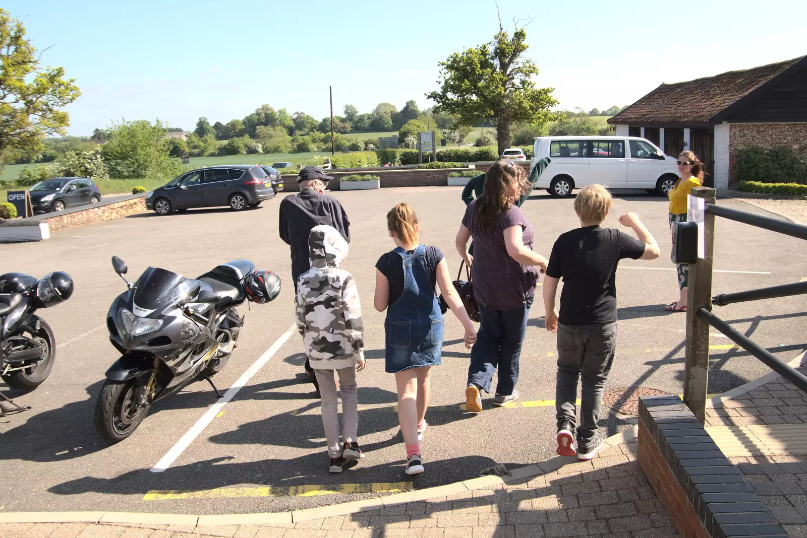 In the White Horse car park, from A Day at the Beach with Sis, Southwold, Suffolk - 31st May 2021