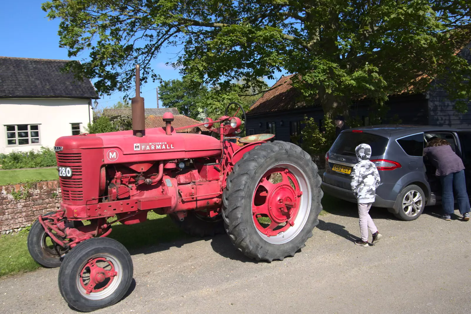 Clive's Farmall tractor, from A Day at the Beach with Sis, Southwold, Suffolk - 31st May 2021