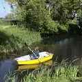 Fred scuds about in the boat, A Day at the Beach with Sis, Southwold, Suffolk - 31st May 2021