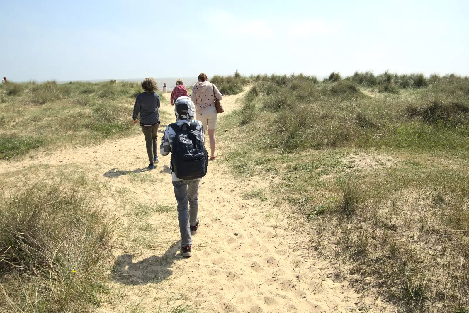 In the dunes, from A Day at the Beach with Sis, Southwold, Suffolk - 31st May 2021