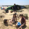 Fred is buried, A Day at the Beach with Sis, Southwold, Suffolk - 31st May 2021