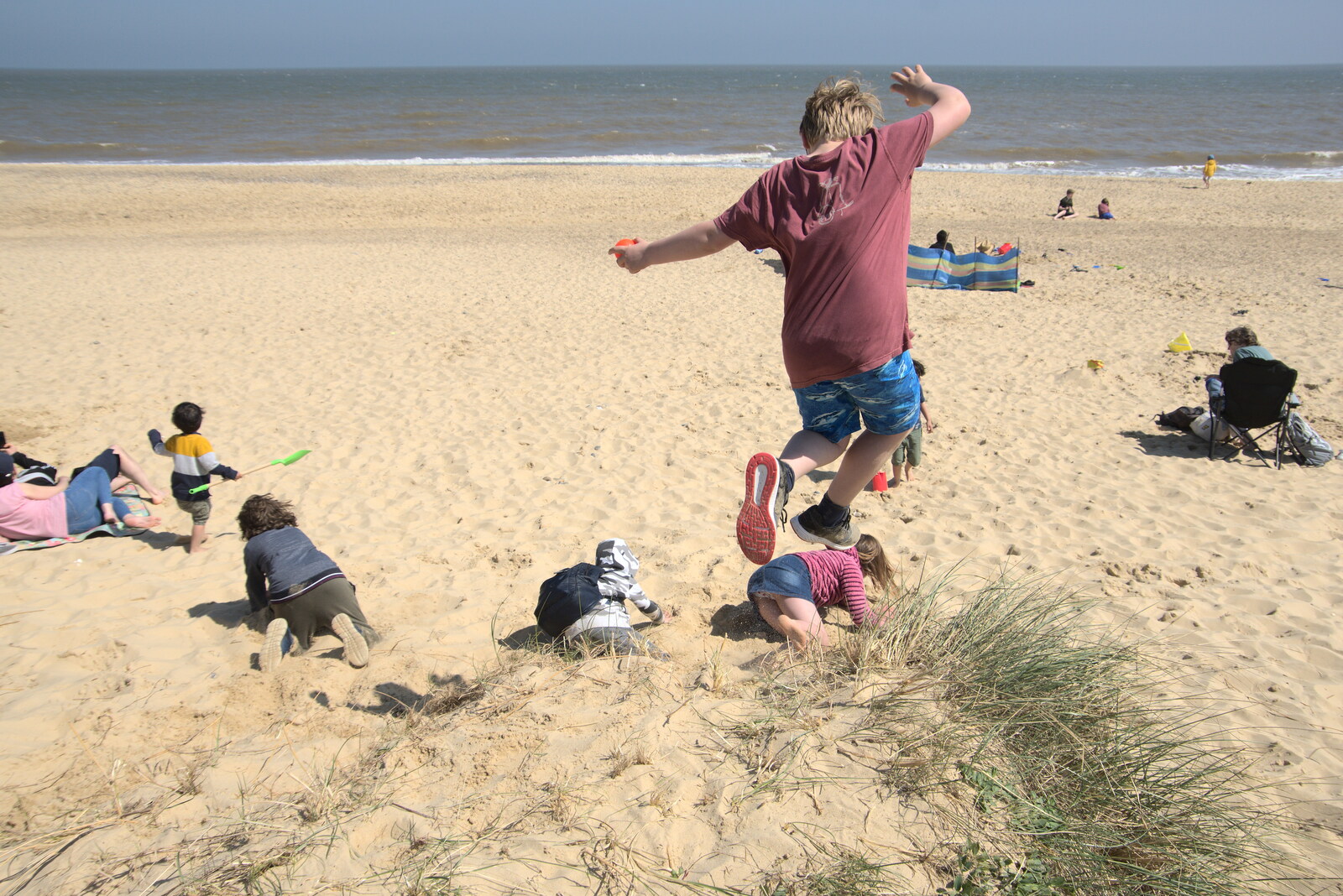 More leaping from A Day at the Beach with Sis, Southwold, Suffolk - 31st May 2021