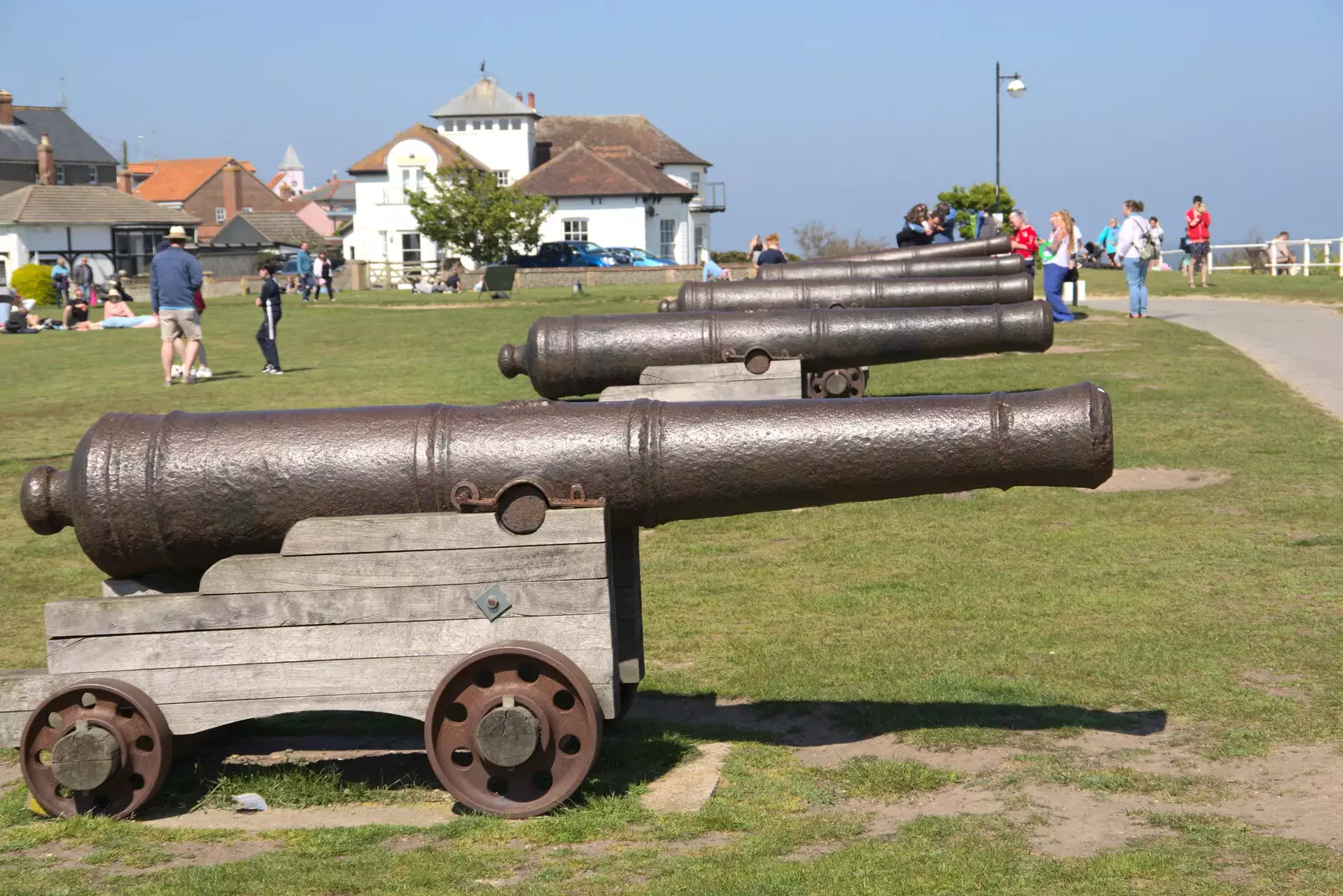 The cannon of Gun Hill, from A Day at the Beach with Sis, Southwold, Suffolk - 31st May 2021