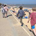 Fred walks along the prom's edge, A Day at the Beach with Sis, Southwold, Suffolk - 31st May 2021