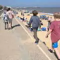 Fred walks along the prom's edge, A Day at the Beach with Sis, Southwold, Suffolk - 31st May 2021