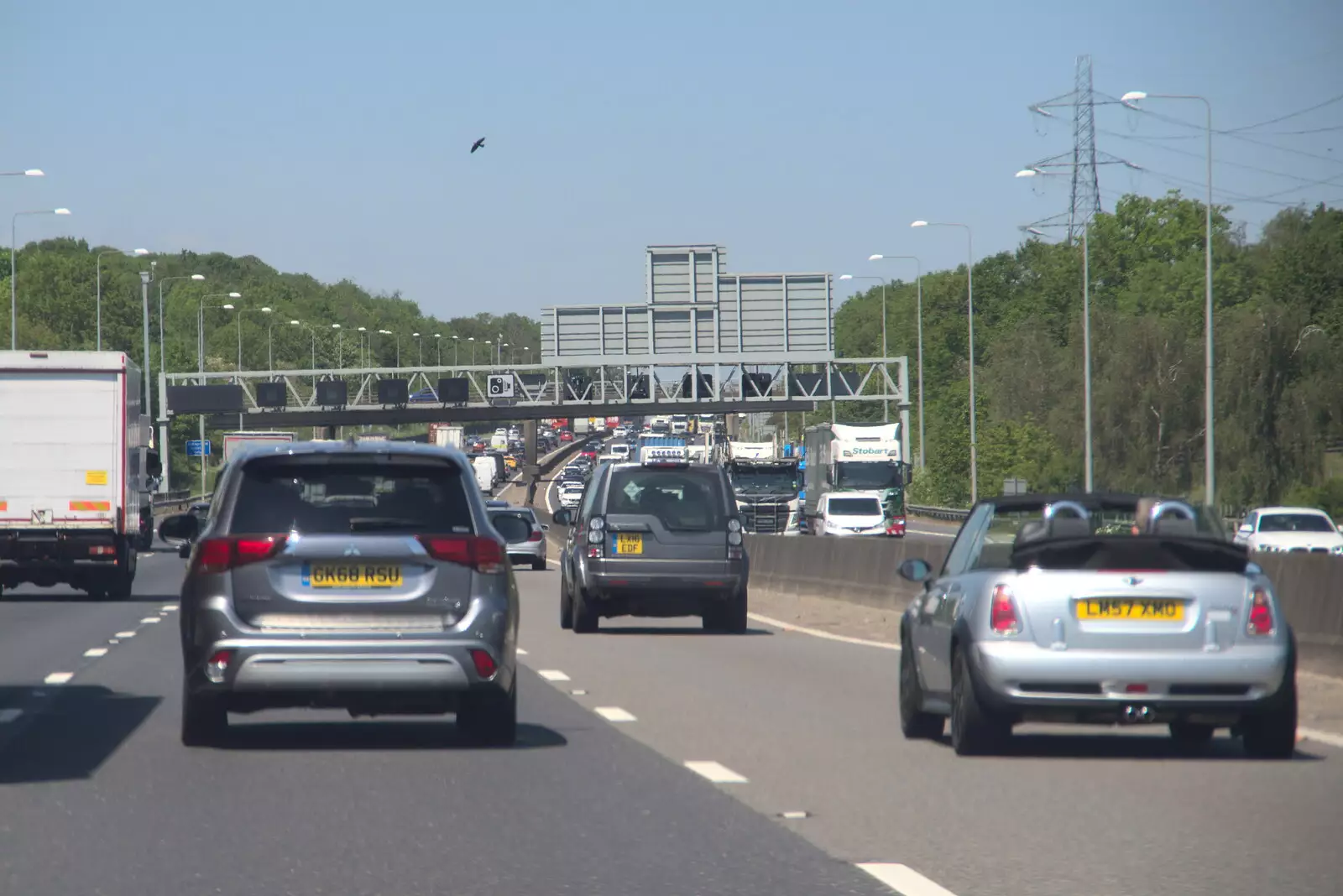 There's plenty of traffic on the M25, from A Trip to Grandma J's, Spreyton, Devon - 2nd June 2021