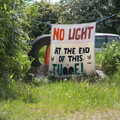 There's a big protest banner on the A303, A Trip to Grandma J's, Spreyton, Devon - 2nd June 2021