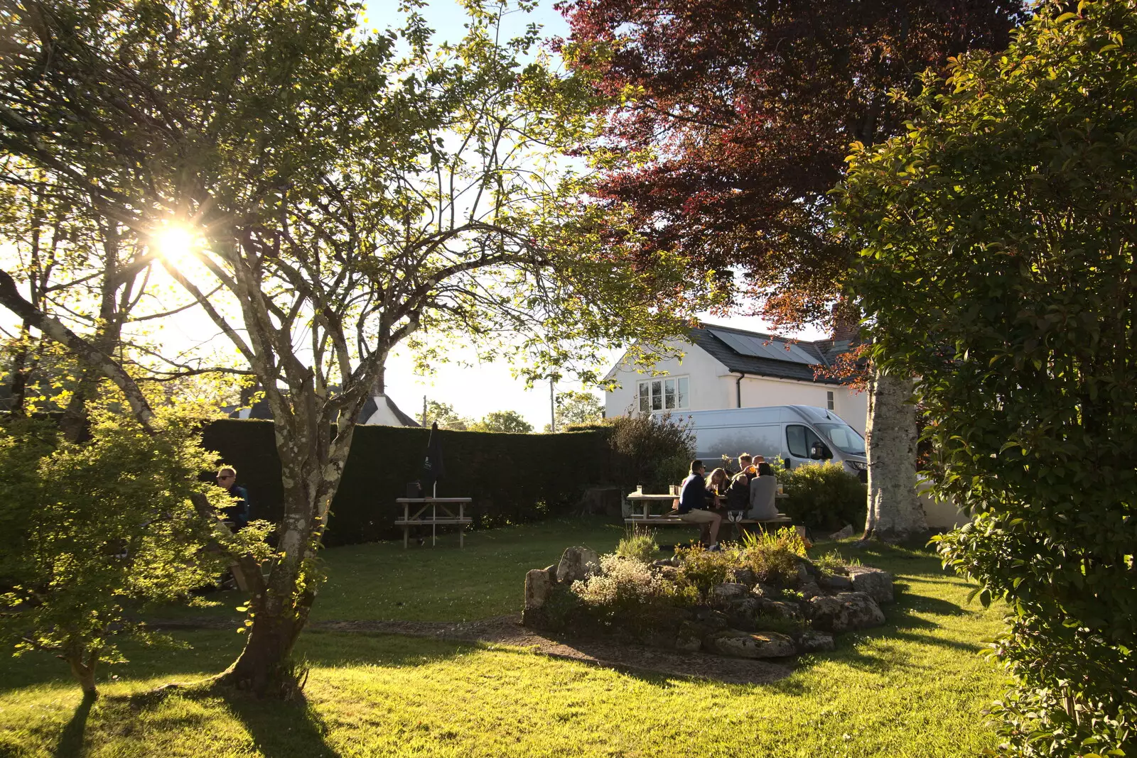 The Tom Cobley beer garden is bliss, from A Trip to Grandma J's, Spreyton, Devon - 2nd June 2021