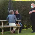 Roger the landlord chats to some regulars, A Trip to Grandma J's, Spreyton, Devon - 2nd June 2021