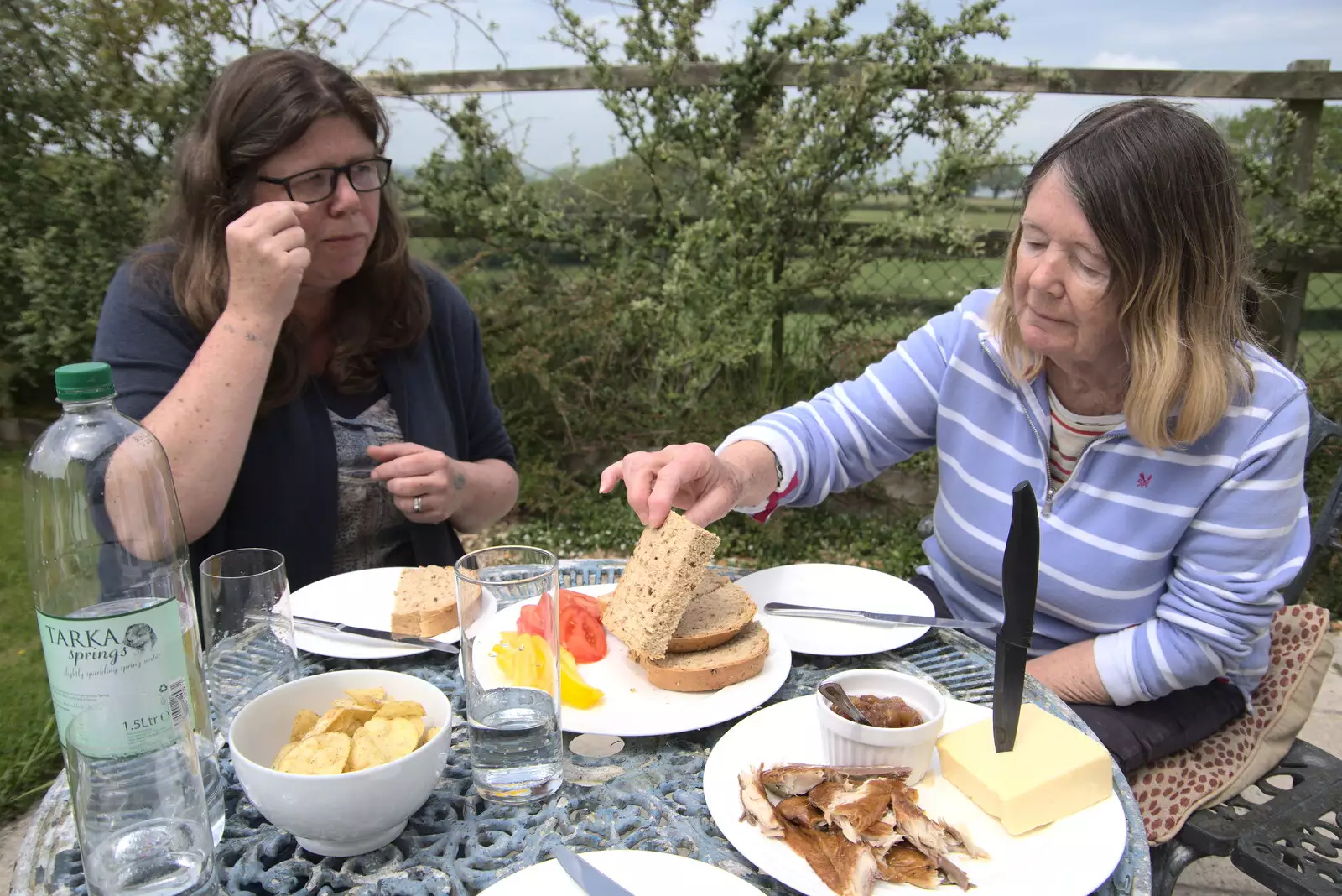 We have a nice lunch of random stuff from the shop, from A Trip to Grandma J's, Spreyton, Devon - 2nd June 2021