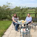 Sis and Mother, on the patio, A Trip to Grandma J's, Spreyton, Devon - 2nd June 2021