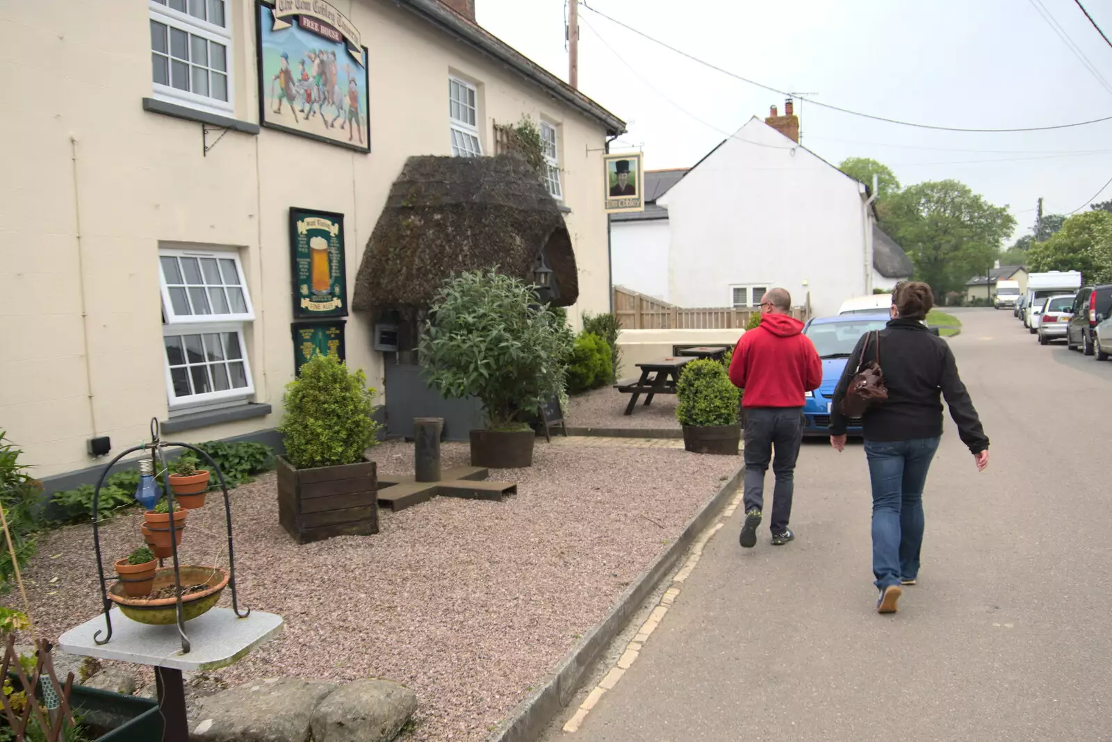 Matt and Sis stride over to the Cobley, from A Trip to Grandma J's, Spreyton, Devon - 2nd June 2021