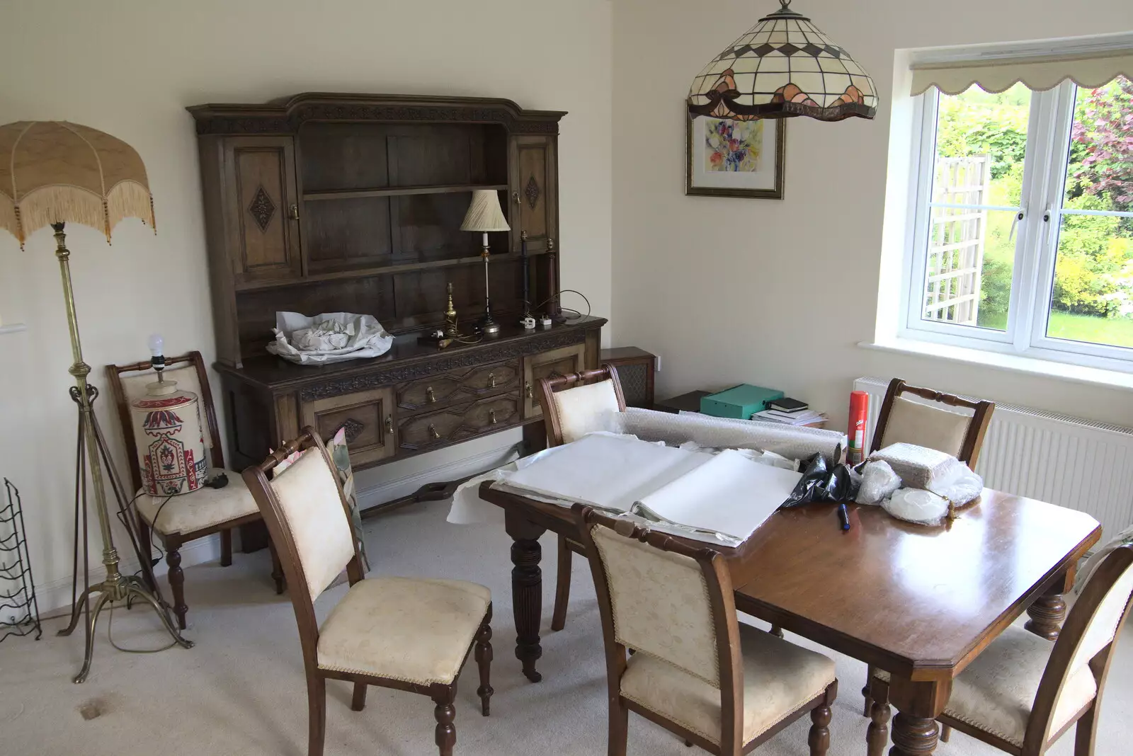 The dining room is packed away, from A Trip to Grandma J's, Spreyton, Devon - 2nd June 2021