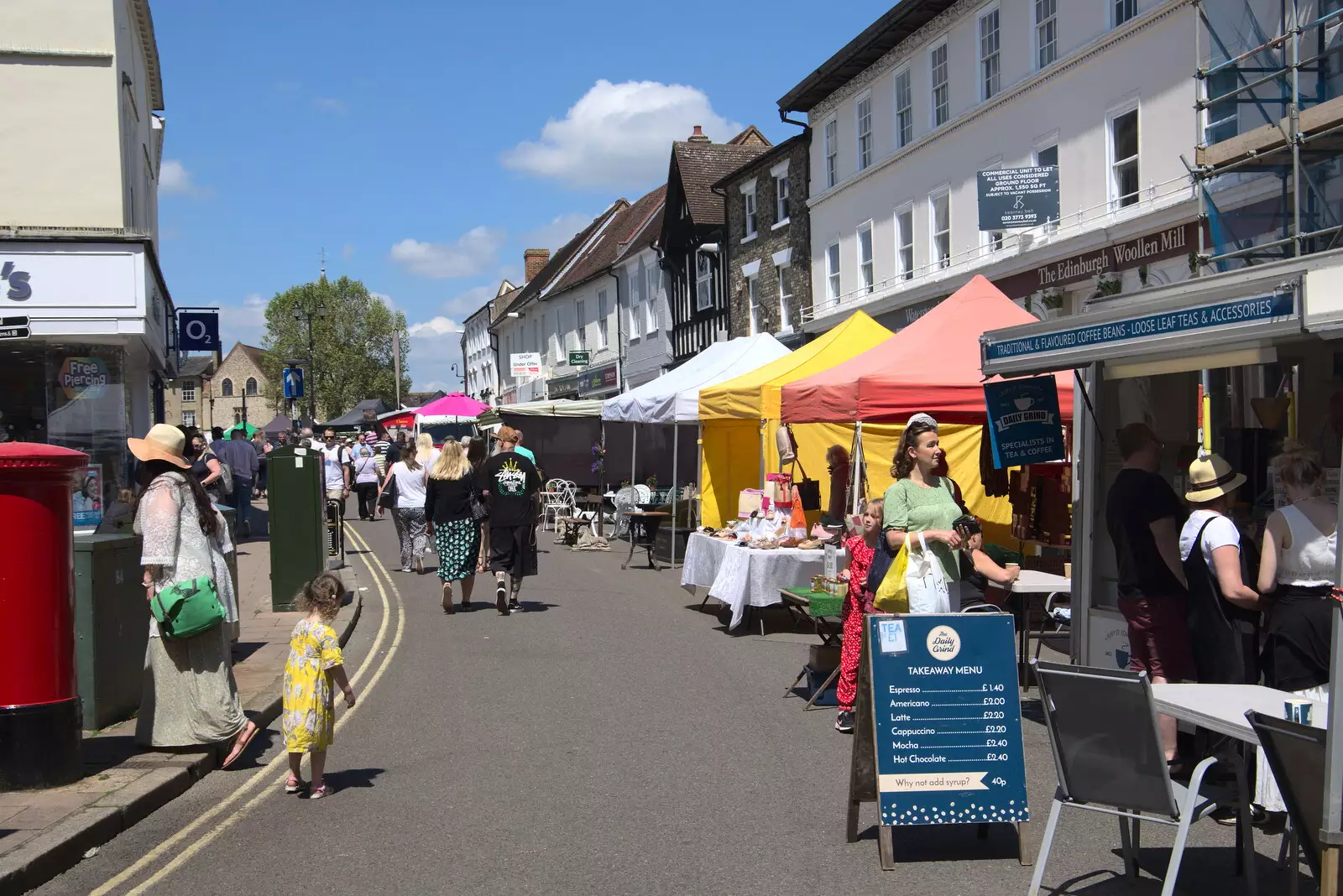 The market on Butter Market, from A Weekend at the Angel Hotel, Bury St. Edmunds, Suffolk - 5th June 2021