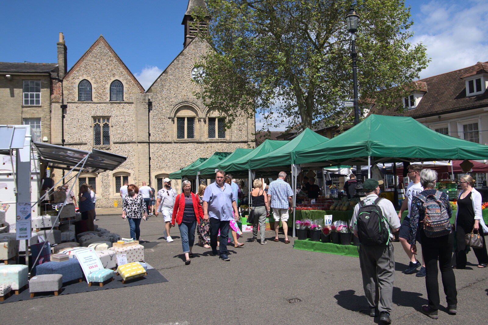 More markets, near Moyse's Hall Museum from A Weekend at the Angel Hotel, Bury St. Edmunds, Suffolk - 5th June 2021