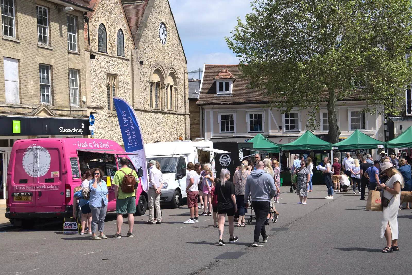 Bury market place, and Moyse's Hall, from A Weekend at the Angel Hotel, Bury St. Edmunds, Suffolk - 5th June 2021