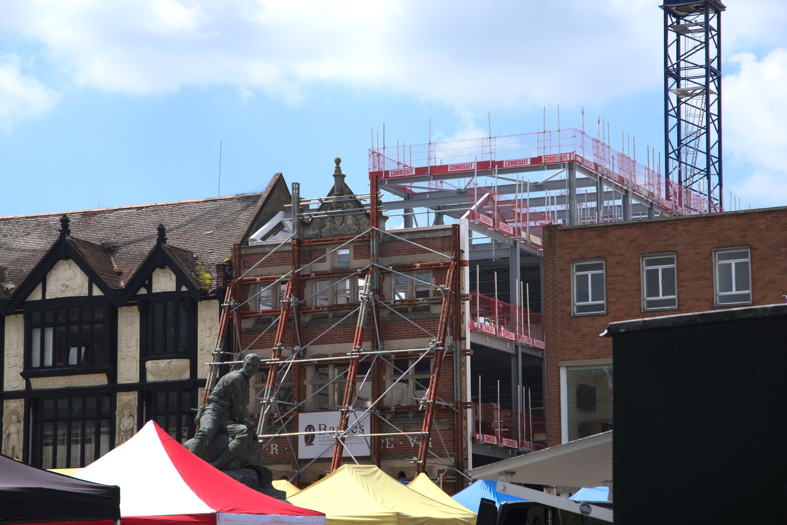 A building is gutted and rebuilt inside out from A Weekend at the Angel Hotel, Bury St. Edmunds, Suffolk - 5th June 2021