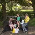 We stop on a bench for a random picnic, A Weekend at the Angel Hotel, Bury St. Edmunds, Suffolk - 5th June 2021