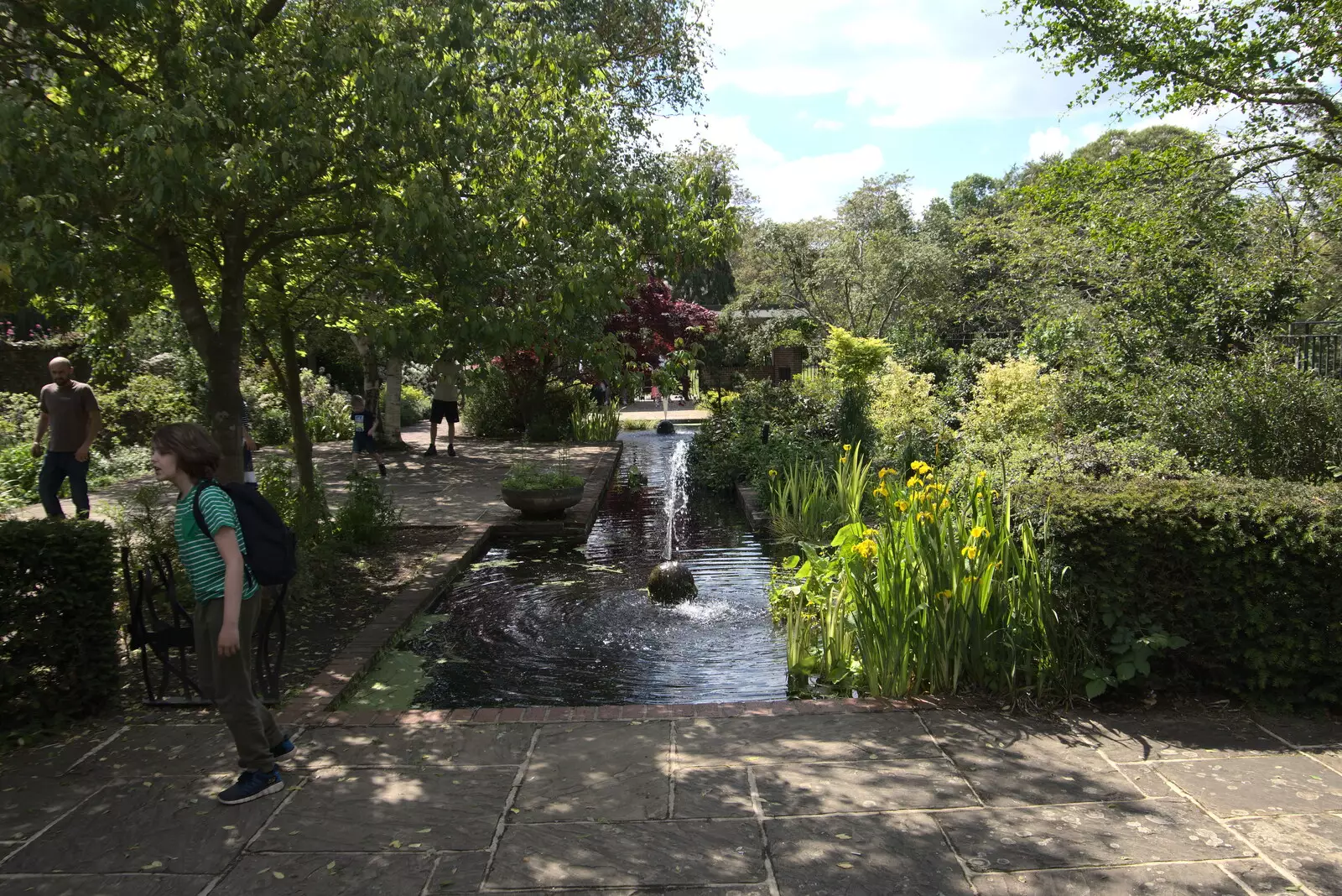 Fred near an ornamental pond, from A Weekend at the Angel Hotel, Bury St. Edmunds, Suffolk - 5th June 2021