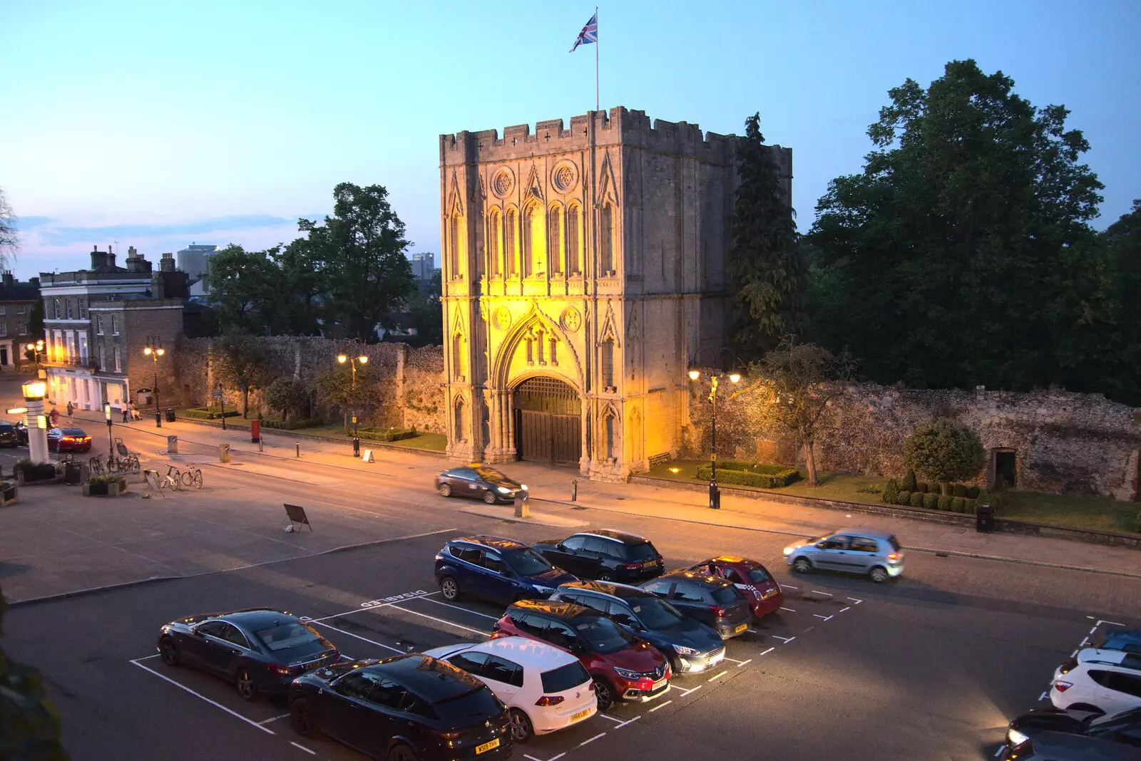 Abbey Gate by night, from A Weekend at the Angel Hotel, Bury St. Edmunds, Suffolk - 5th June 2021