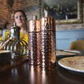 Nice copper salt and pepper grinders, A Weekend at the Angel Hotel, Bury St. Edmunds, Suffolk - 5th June 2021