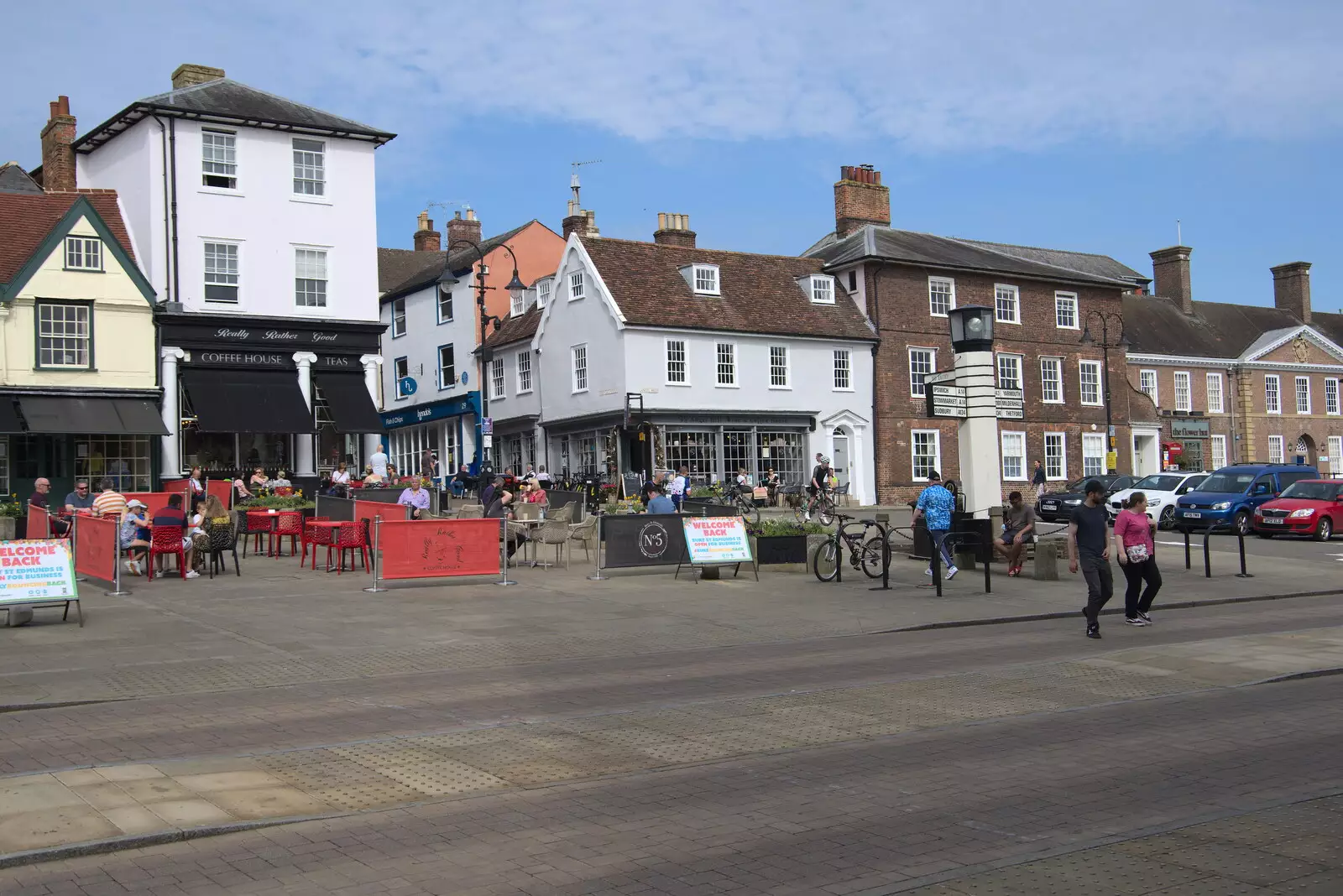 The bottom of Abbeygate, from A Weekend at the Angel Hotel, Bury St. Edmunds, Suffolk - 5th June 2021