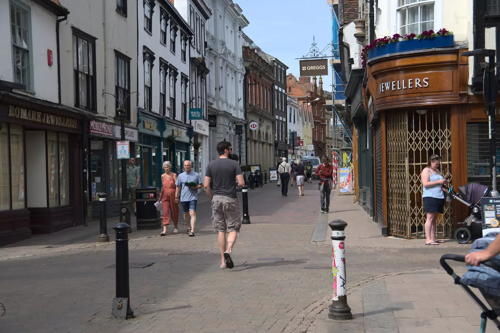 Sunday strollers on Abbeygate, from A Weekend at the Angel Hotel, Bury St. Edmunds, Suffolk - 5th June 2021