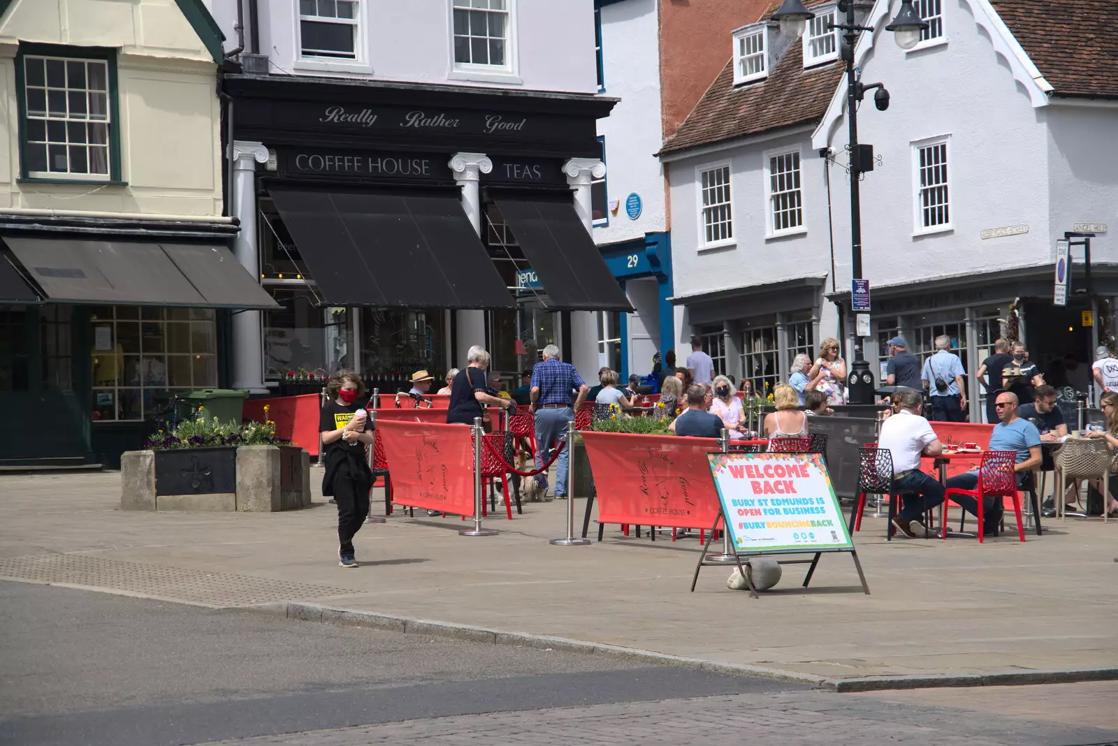 Fred wanders back with a milkshake, from A Weekend at the Angel Hotel, Bury St. Edmunds, Suffolk - 5th June 2021