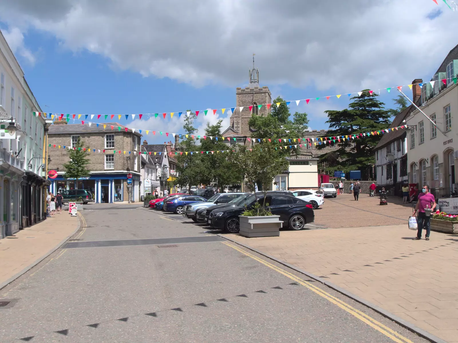 The market place is almost deserted, from A Visit to the Kittens, Scarning, Norfolk - 13th June 2021