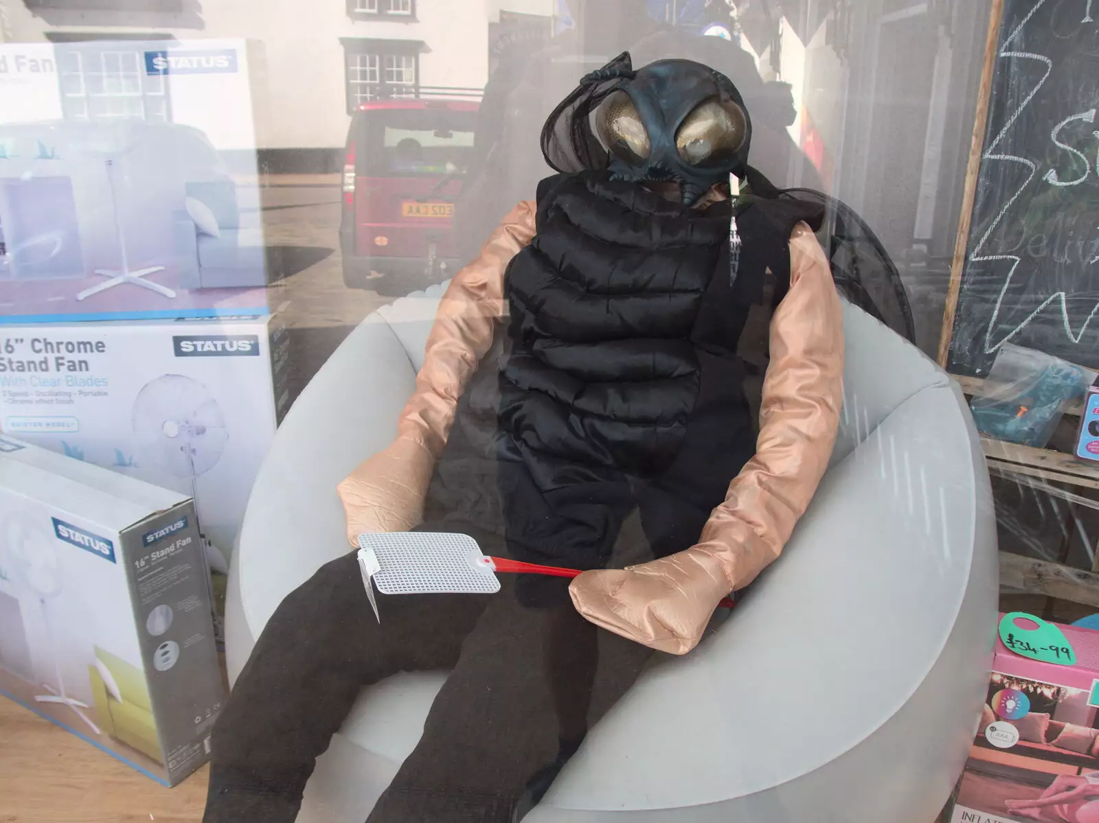 The latest inflatable mannequin is a fly, from A Visit to the Kittens, Scarning, Norfolk - 13th June 2021