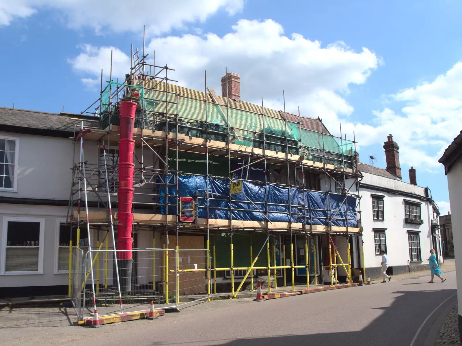 Building works in Eye, from A Visit to the Kittens, Scarning, Norfolk - 13th June 2021