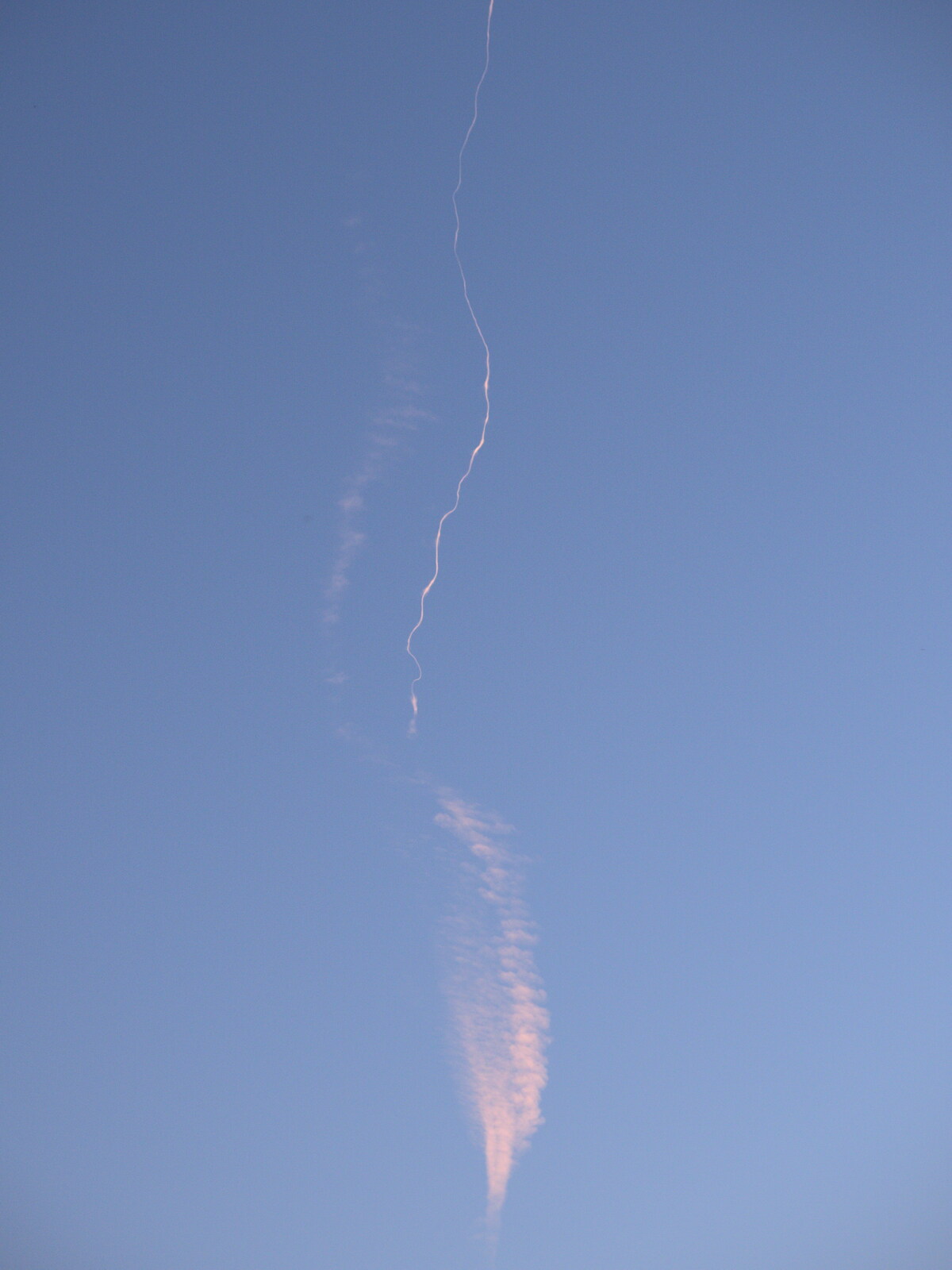 There's an interesting contrail in the sky from A Visit to the Kittens, Scarning, Norfolk - 13th June 2021
