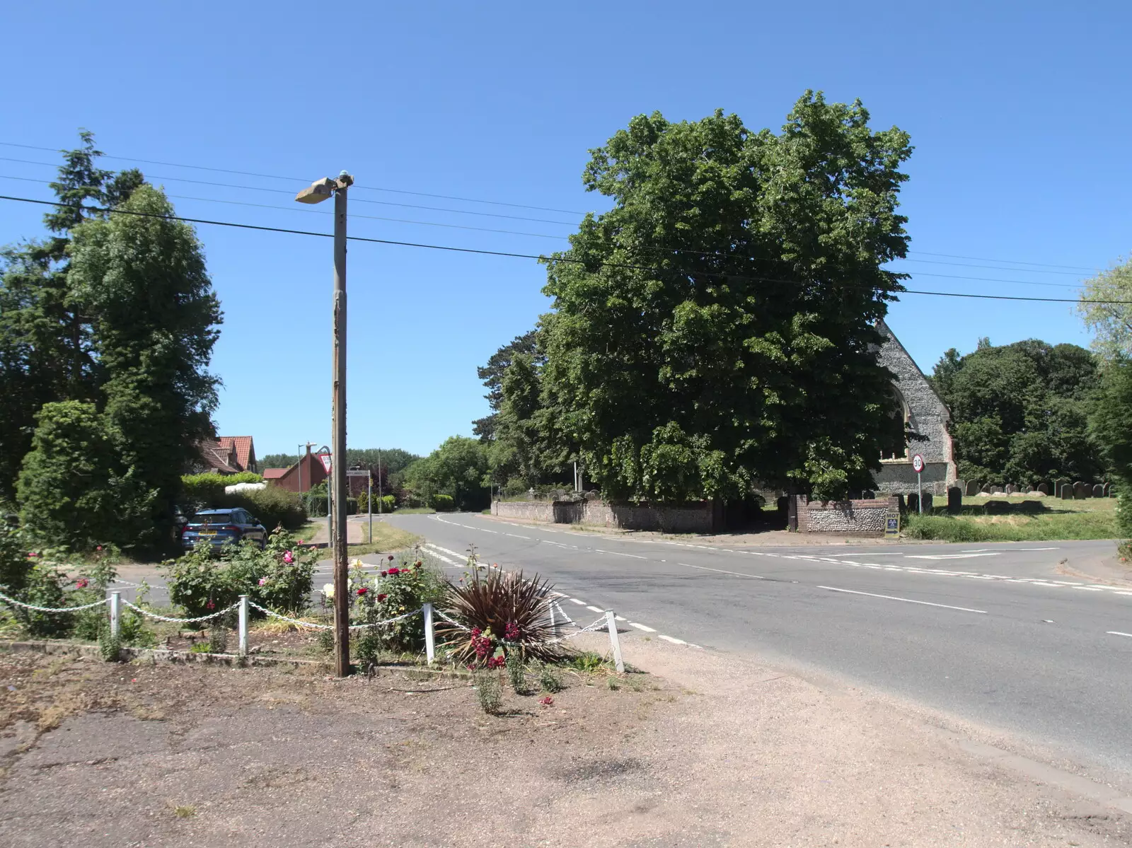 The burg of Scarning, in the middle of nowhere, from A Visit to the Kittens, Scarning, Norfolk - 13th June 2021