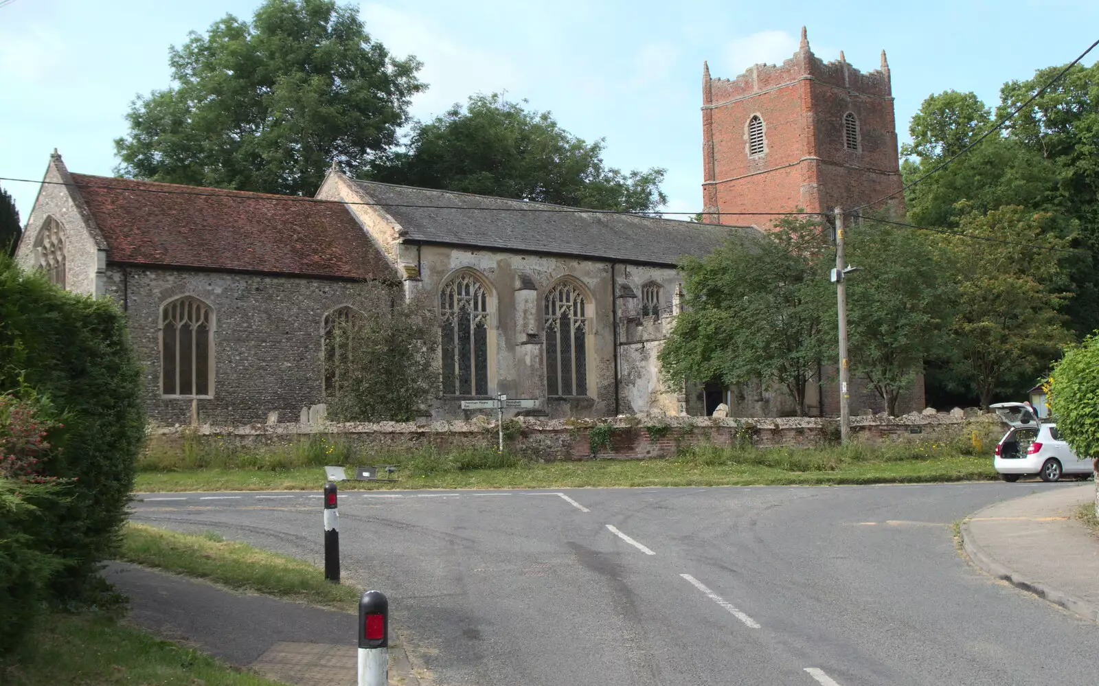 St. Mary the Virgin at Gislingham, from A BSCC Ride to Pulham Market, Norfolk - 17th June 2021