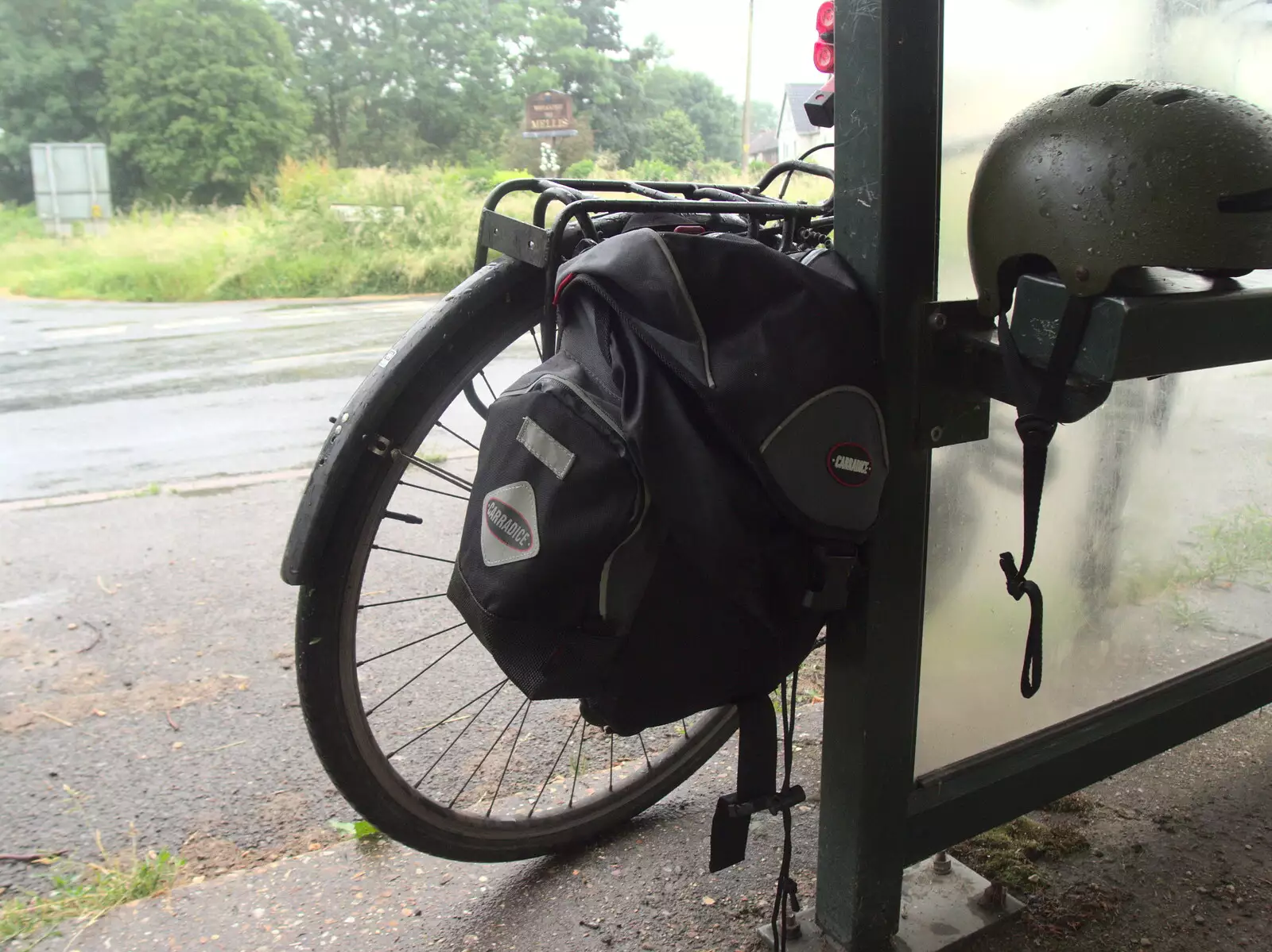 The bike in the rain, from A BSCC Ride to Pulham Market, Norfolk - 17th June 2021