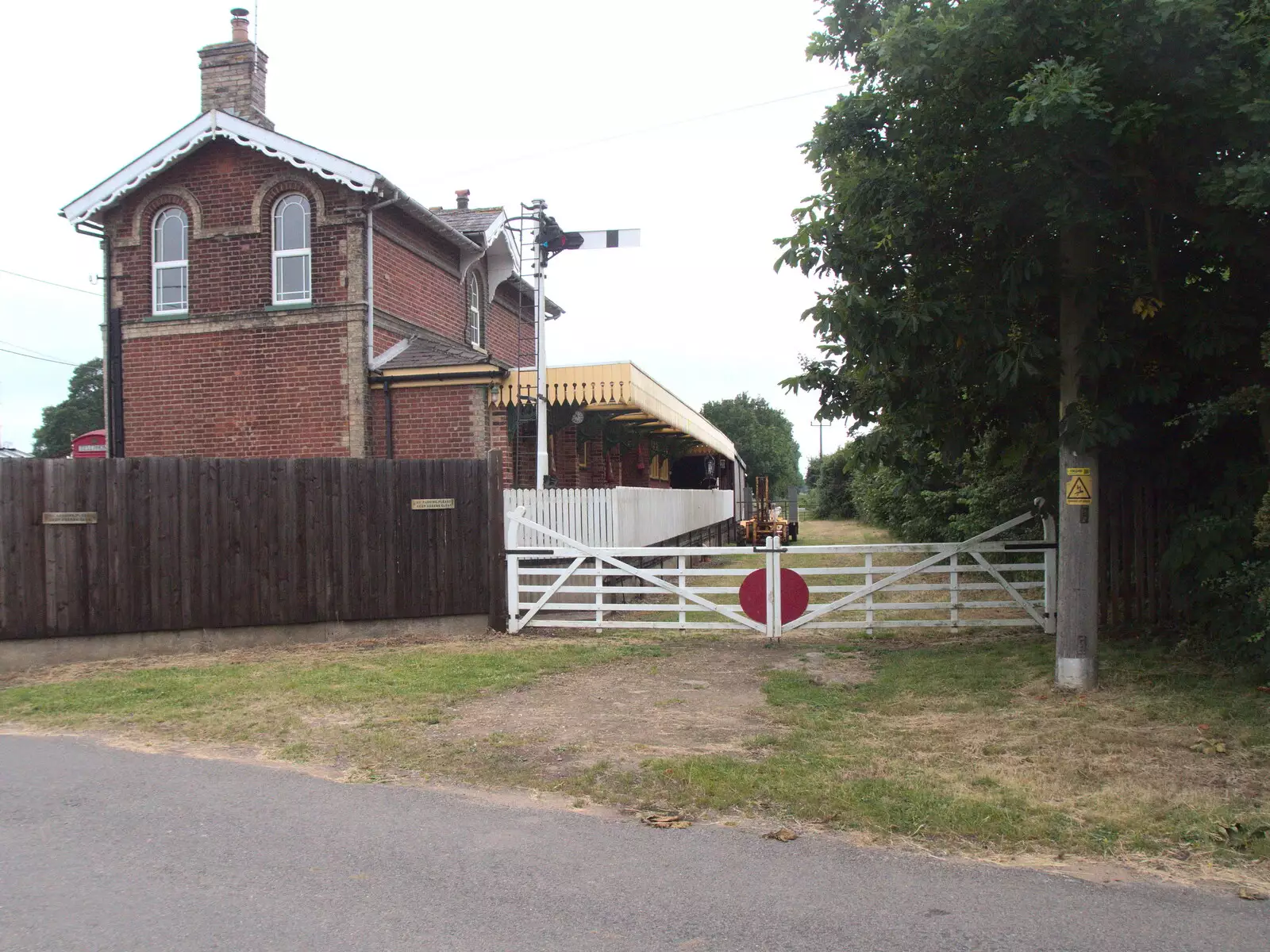 The old railway station is up for sale, from A BSCC Ride to Pulham Market, Norfolk - 17th June 2021