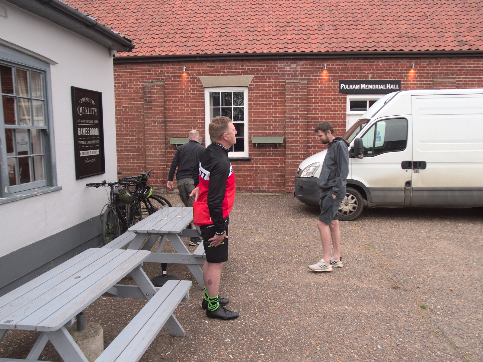 Gaz and Phil mill around from A BSCC Ride to Pulham Market, Norfolk - 17th June 2021