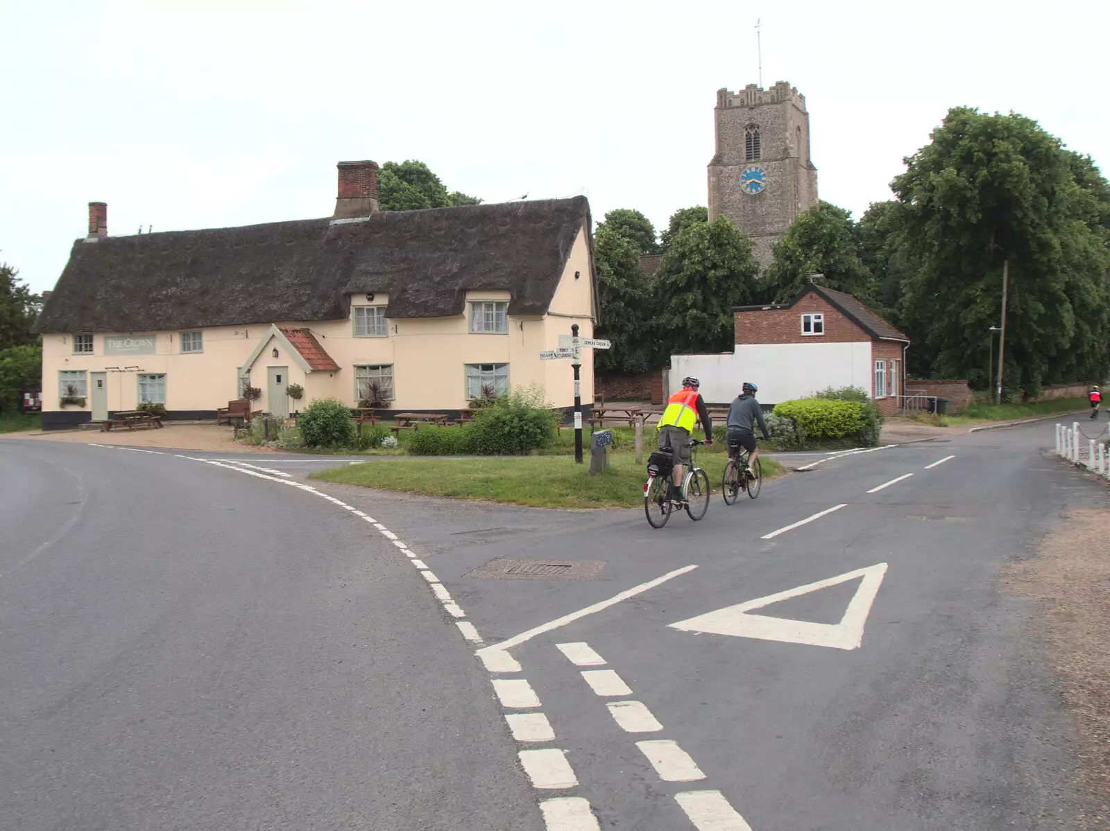 We head off past the closed-down Crown, from A BSCC Ride to Pulham Market, Norfolk - 17th June 2021