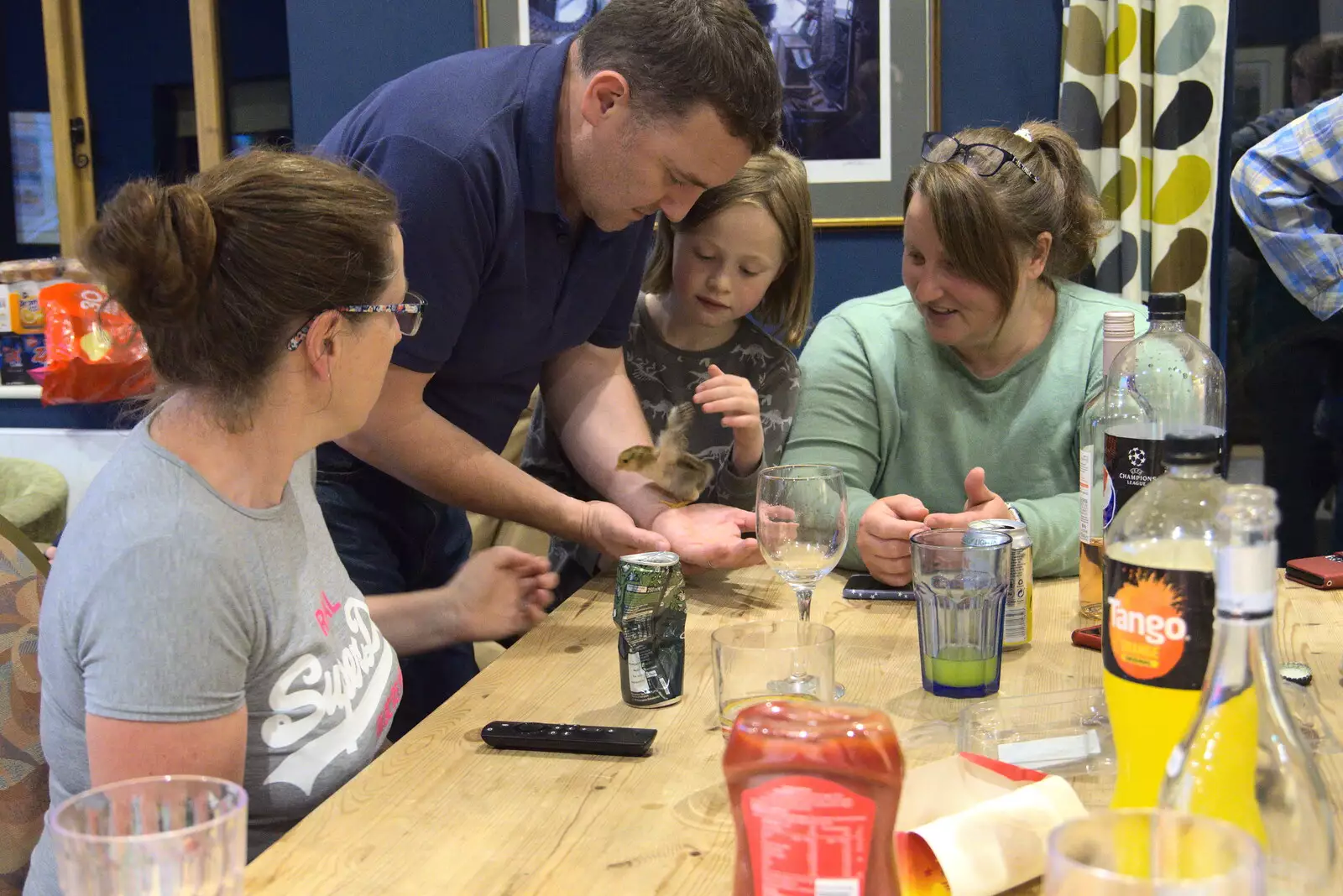 Clive shows off the chick, which has escaped, from Suze-fest, Braisworth, Suffolk - 19th June 2021