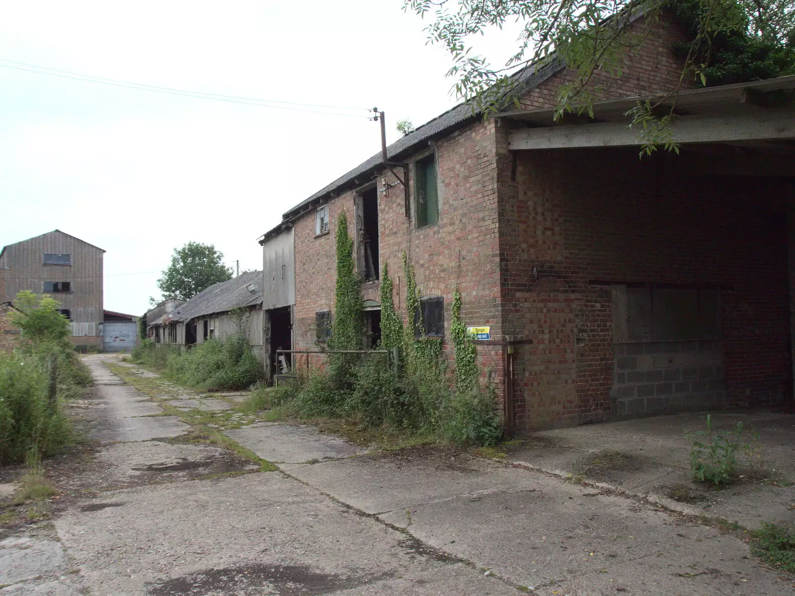 Derelict buildings near Kenton, from The BSCC at Earl Soham and at Colin and Jill's, Eye, Suffolk - 26th June 2021