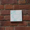 Comedy dinosaur tile on a wall, The BSCC at Earl Soham and at Colin and Jill's, Eye, Suffolk - 26th June 2021
